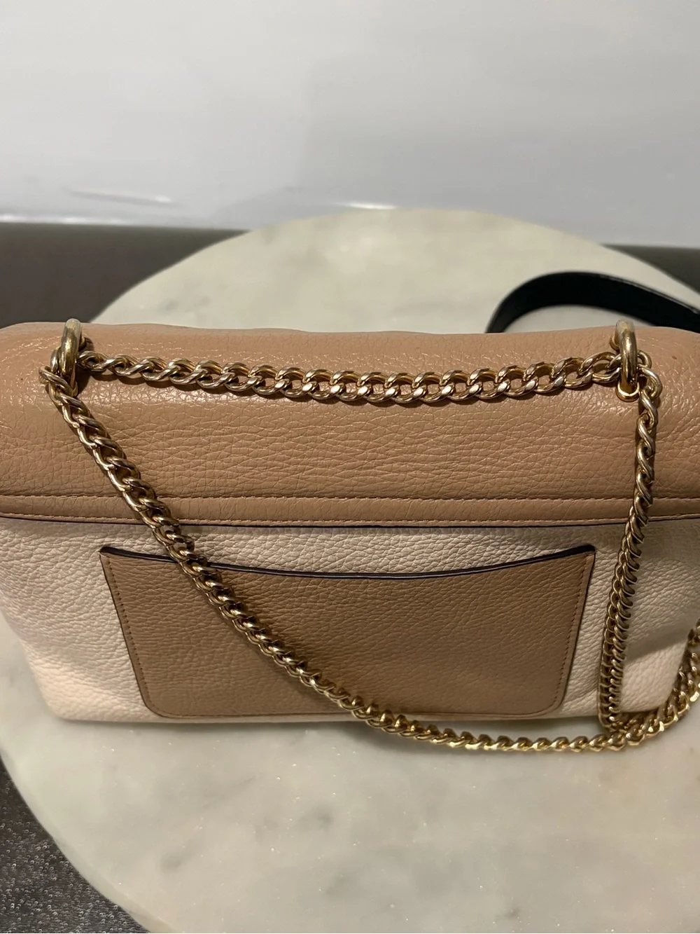 COACH TAMMIE Shoulder Bag C6786 Chain Crossbody Pebble Leather Handbag Purse